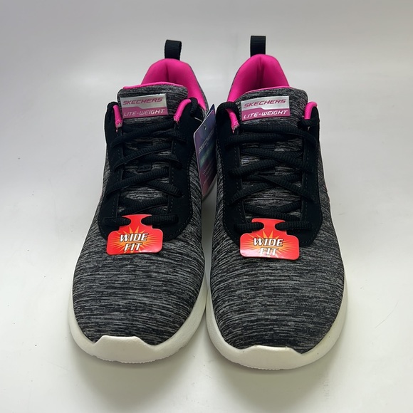 Skechers Women’s Skech-Air Dynamite Paradise Waves Sneaker, Black/Pink, 7 - Picture 2 of 7